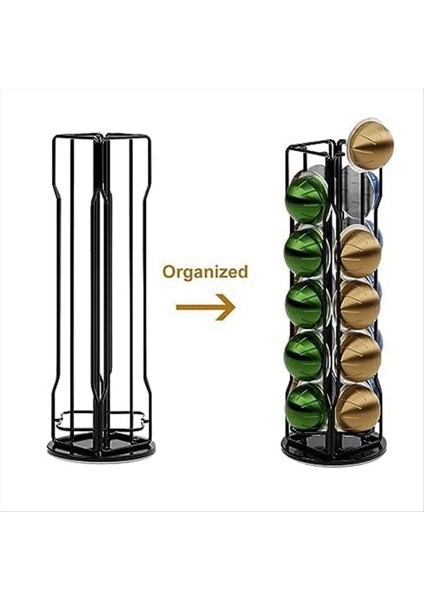 Nespresso Vertuoline Stant Rafı Için 20 Paket Kahve Organizatör Ekran Rafı Demir Sanat Vertuo Pods Kahve Kapsül Sahibi Gümüş (Yurt Dışından) fiyatları