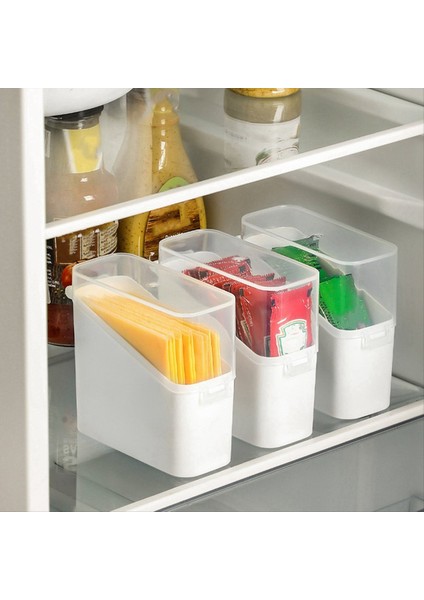 Buzdolabı Için Dilimlenmiş Peynir Kabı 4 Adet Peynir Saklama Kutusu Flip Kapak Peynir Kaleci Peynir Koruyucu Beyaz (Yurt Dışından) fiyatları