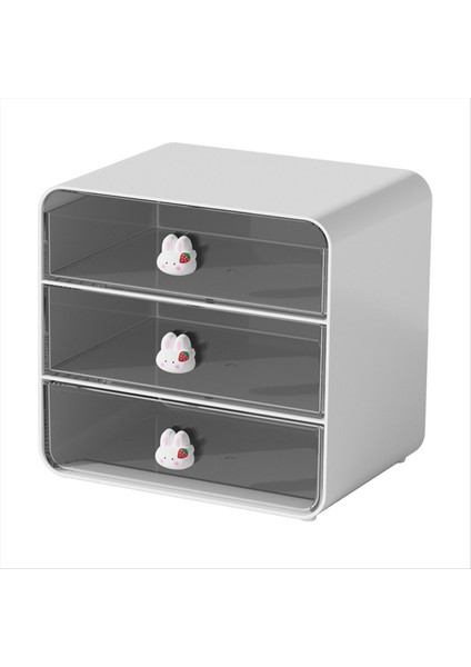 3 Katman Makyaj Organizatör Tutucu Kozmetik Saklama Kutusu Banyo Tezgah Organizatörü Drawers White-A ile Masa Organizatörü (Yurt Dışından)