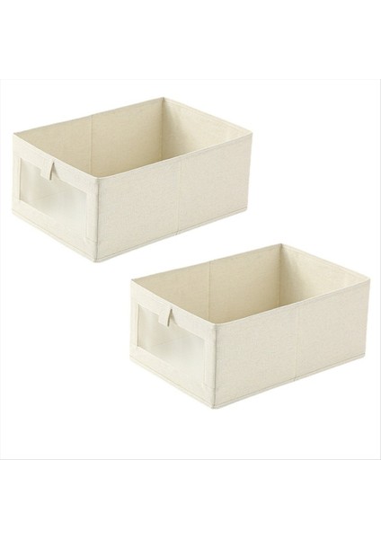 Kumaş Perde Pamuk ve Keten Depolama Kutusu Gardırop Depolama ve Organizasyon Büyük Giyim Saklama Kutusu Katlanabilir Oyuncaklar (Yurt Dışından)