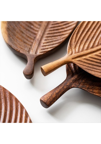 Yemek Tepsisi Yemekler Salata ve Ekmek El Yapımı Yaprak Tepsisi Küçük (Geniş Yaprak Damarları) Için Uygun (Yurt Dışından) fiyatları