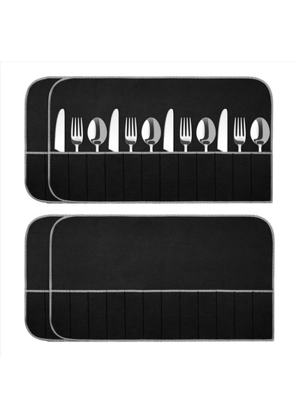 Gümüş Depolama Çantaları Gümüş Depolama Bezi Keçe Takımı Organizatörü Karın Anti Gümüş Koruyucu Çantalar 4 Pcs (Yurt Dışından)