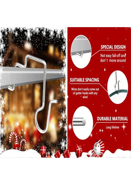 Delikli Muhafızlarla Oluklar Için Noel Işığı Askı Kancaları Açık Noel Işıkları Için Noel Işık Kancaları A A (Yurt Dışından) modelleri