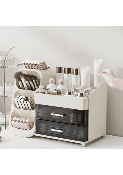 Çekmece Tarzı Makyaj Depolama Kutusu Yurt Organizatörü Plastik Kozmetik Cilt Bakımı Soyunma Masası Masaüstü Sundrie Container (Yurt Dışından) fiyatları