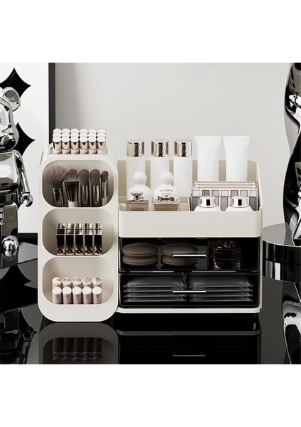 Çekmece Tarzı Makyaj Depolama Kutusu Yurt Organizatörü Plastik Kozmetik Cilt Bakımı Soyunma Masası Masaüstü Sundrie Container (Yurt Dışından) fırsatları