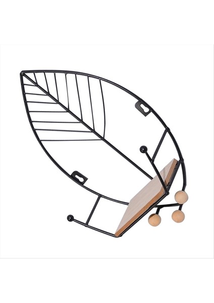 Yapraklar Şekil Yüzen Raflar Metal Duvar Dekoru Ahşap Duvara Monte Depolama Rafı Ev Dekorasyonları Yatak Odası Için Sanat Siyah (Yurt Dışından) fırsatları