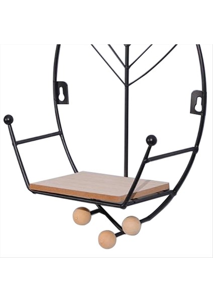 Yapraklar Şekil Yüzen Raflar Metal Duvar Dekoru Ahşap Duvara Monte Depolama Rafı Ev Dekorasyonları Yatak Odası Için Sanat Siyah (Yurt Dışından) indirimleri