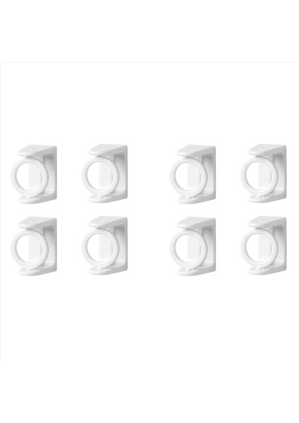 8pcs Perde Çubuk Tutucu Kelepçeler Kendi Kendinden Yapışkan Giysiler Demiryolu Braketi 360 Döndürme Üçgen Halka Ayarlanabilir Kancalar (Yurt Dışından) indirimleri