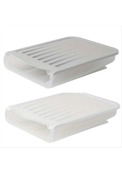 Otomatik Yuvarlanan Yumurta Kutusu Buzdolabı Daha Net Yumurta Sepeti Saklama Konteyneri Mutfak Saklama Kutusu Gri ve Beyaz (Yurt Dışından)