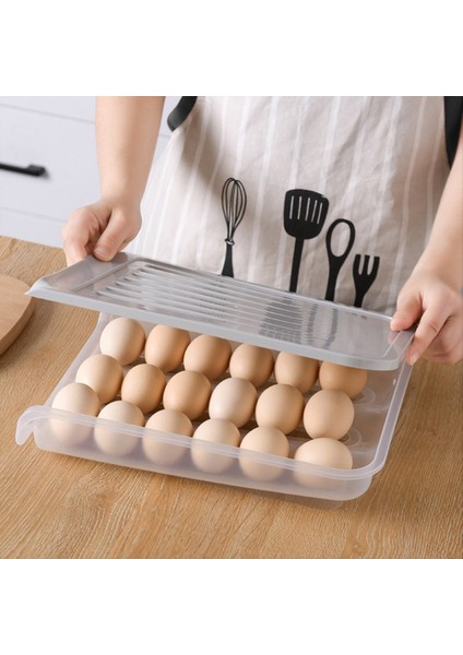 Otomatik Yuvarlanan Yumurta Kutusu Buzdolabı Daha Net Yumurta Sepeti Saklama Konteyneri Mutfak Saklama Kutusu Gri ve Beyaz (Yurt Dışından) indirimleri