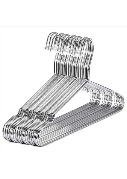 Askılar Paslanmaz Çelik 40 cm 100PCS Giysiler Için Askı Standart Çentikli Askı Uzay Tasarrufu (Yurt Dışından) fiyatları