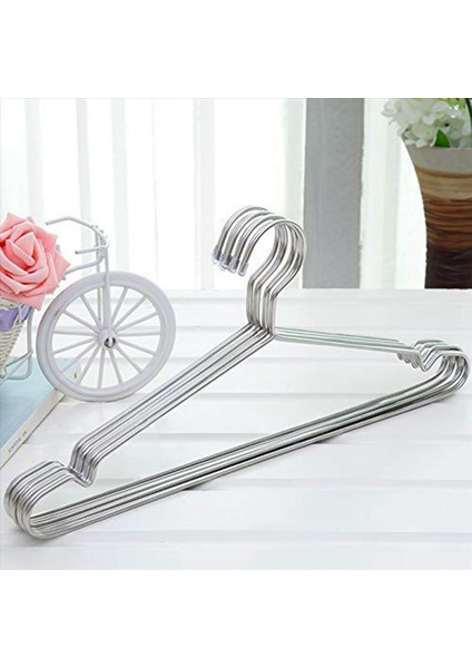 Askılar Paslanmaz Çelik 40 cm 100PCS Giysiler Için Askı Standart Çentikli Askı Uzay Tasarrufu (Yurt Dışından) indirimleri