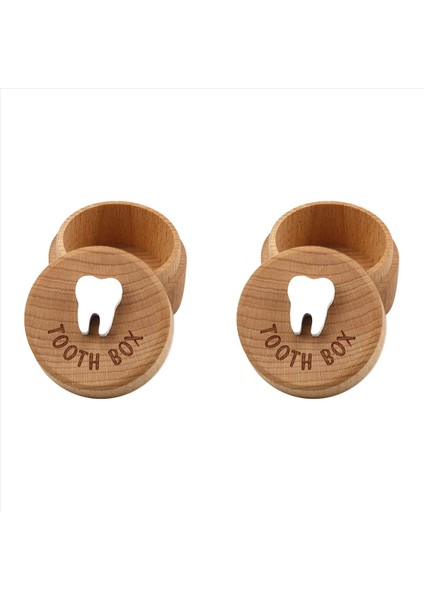 2x Diş Peri Kutusu 3D Oyma Ahşap Kutu Hadi Damgalı Diş Kaldırma Saklama Kutusu Si Erkek Veya Kız Için (Yurt Dışından)
