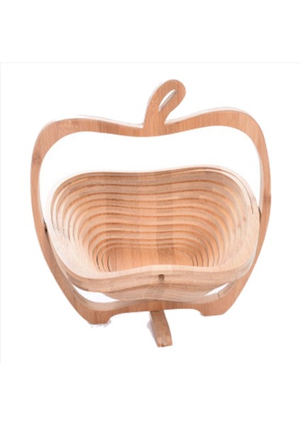 3x Katlanabilir Elma Şeklindeki Sepet Katlanır Meyve Kasesi Tutucu Sepet ve Kesme Tahtası Bambu Odun Meyve Kasesi (Yurt Dışından) fiyatları