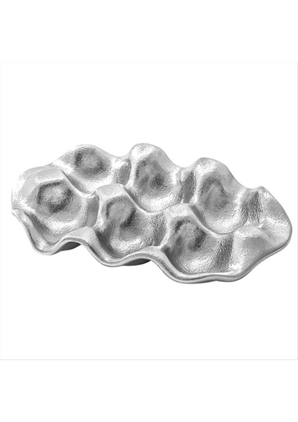 Yumurta Tepsisi Takı Halkası Kolye Küpe Depolama Plaka Değer Değer Seramik Süsler Pozlama Iyi Şeyler Izgara Gümüş (Yurt Dışından)