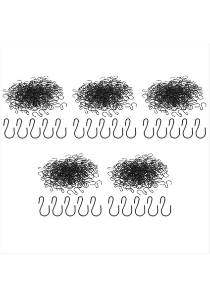 600PCS 1 Inç Mini S Şeklinde Kanca S Şeklinde Kanca Küçük S Şeklinde Kanca Metal Mini Dekoratif Kanca El Sanatları (Siyah) (Yurt Dışından)