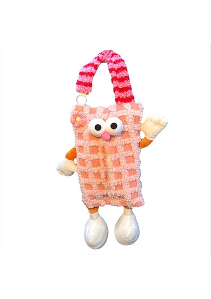 Sevimli Araba Doku Tutucu - Araba Arka Koltuk Doku Tutucu Peluş Karikatür Hayvan Doku Depolama Tutucu Asma Doku Kutusu A (Yurt Dışından)