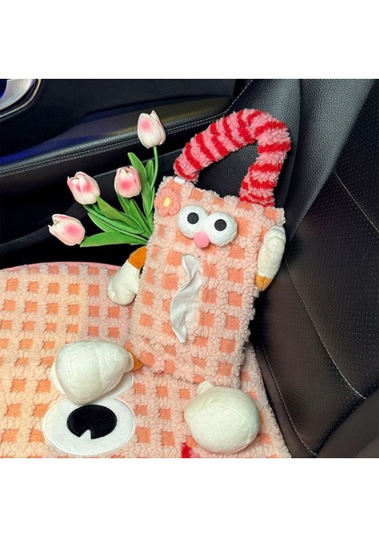 Sevimli Araba Doku Tutucu - Araba Arka Koltuk Doku Tutucu Peluş Karikatür Hayvan Doku Depolama Tutucu Asma Doku Kutusu A (Yurt Dışından) indirimleri
