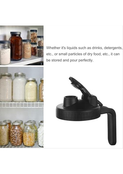 Geniş Ağız Mason Kavanozları Spour Spout Kapaklar Geniş Ağız Mason Kavanozları Sürahi Flip Cap Hava Geçirmez Tutamak Kapağı Sızıntı Kanıtı Mühür Kapağı A (Yurt Dışından) indirimleri