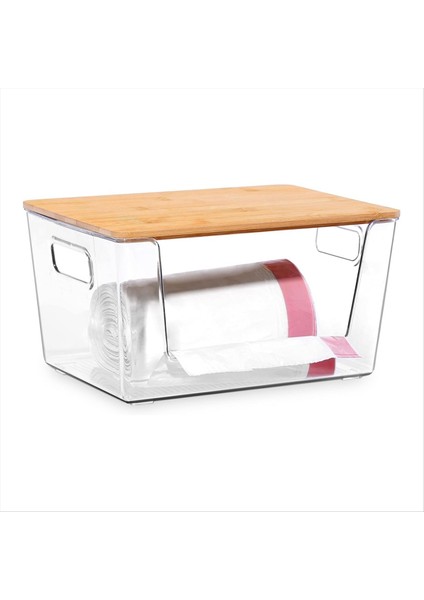 Bambu Üstleri ve Kulplu Ekstra Büyük Çöp Torbası Tutucuları Çamaşır Odası Organizasyonu ve Ev Için Depolama Mutfak (Yurt Dışından) fiyatları