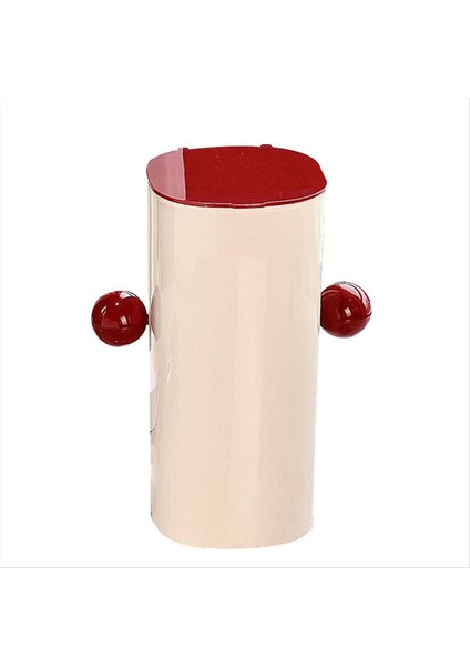 Otomatik Kaldırma Toz Geçirmez Dört Bölmeli Makyaj Fırçası Saklama Tutucusu Kozmetik Makyaj Fırça Tutucuyu Kırmızı (Yurt Dışından)