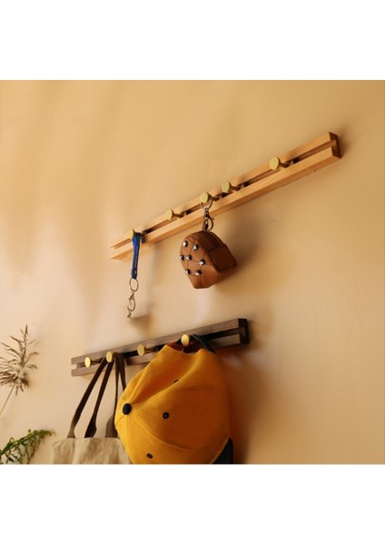 Kayan Ahşap Duvar Askı Giriş Giysileri Depolama Rafında Bir Sıra Çok Fonksiyonlu Duvar Kancası 4 Kanca (Yurt Dışından) indirimleri