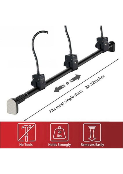 Ön Kapı Kancaları Için Uygun Vidalara ve Delmeye Gerek Yok 150-170 cm Ayarlanabilir Teleskopik Aralık (Yurt Dışından) modelleri