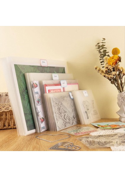 10 Adet Depolama Çantası Kesme Kalıpları Şablon El Sanatları Organizatör Sahibi 6x8 75 Inç Açık Damga Için Net Depolama Zarfları (Yurt Dışından) modelleri