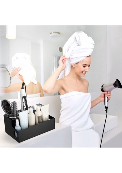 Saç Aracı Organizatörü Blackacrililik Saç Kurutucu Tutucu Banyo Vanity ve Masa Için Karşı Organizatör (Yurt Dışından) fiyatları