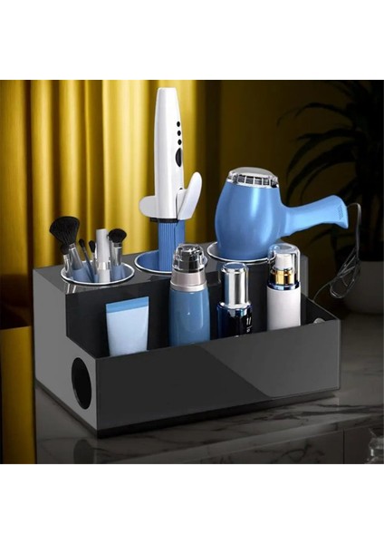 Saç Aracı Organizatörü Blackacrililik Saç Kurutucu Tutucu Banyo Vanity ve Masa Için Karşı Organizatör (Yurt Dışından) modelleri