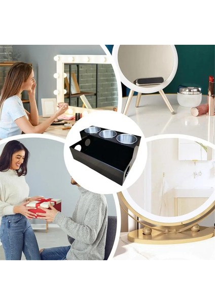 Saç Aracı Organizatörü Blackacrililik Saç Kurutucu Tutucu Banyo Vanity ve Masa Için Karşı Organizatör (Yurt Dışından) indirimleri