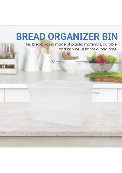 Hava Geçirmez Ekmek Depolama Kapları Ekmek Kutusu Plastik Yeniden Kullanılabilir Somun Kek Berrak Ekmek Dağıtıcı Taze Ekmek Kutusu (Yurt Dışından) fırsatları