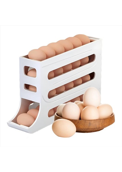 Yumurta Dispenserautomatik Haddeleme Yumurta Tepsisi Organizatörü Uzay Tasarrufu Buzdolabı Yumurta Aynı Anda 28 Yumurta Tutar -B (Yurt Dışından) fiyatları