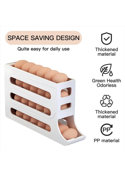 Yumurta Dispenserautomatik Haddeleme Yumurta Tepsisi Organizatörü Uzay Tasarrufu Buzdolabı Yumurta Aynı Anda 28 Yumurta Tutar -B (Yurt Dışından) indirimleri