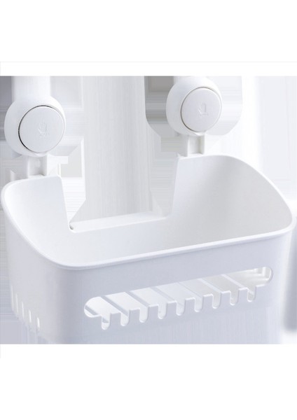 2x Duş Baharat Standı Banyo Organizatörü Depolama Sepeti Matkap Yok Çıkarılabilir Vakum Vantuz Duvar Standı (Yurt Dışından) indirimleri