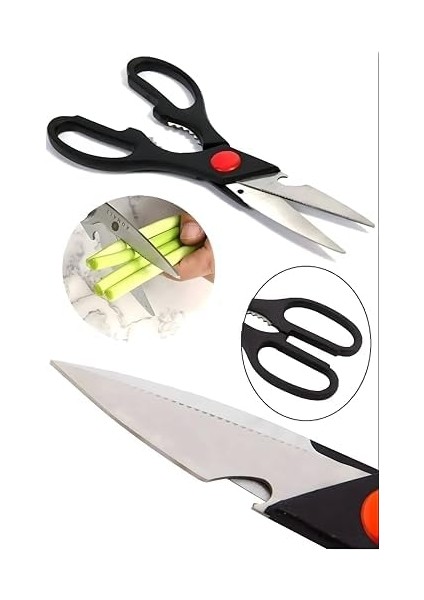 Mutfak, Çok Fonksiyonlu, Ultra Keskin Paslanmaz Çelik Bıçaklar, Kaymaz Ergonomik Saplı, Et ve Sebze Doğrama Için modelleri