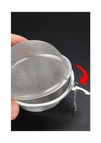 Çelik Çay Demlik Küre Kilitleme Çay Topu - Pratik Çay Demleme Aparatı Tekli modelleri