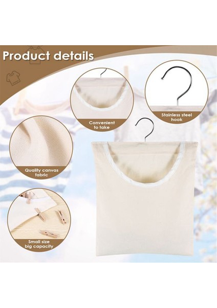 Kullanışlı Çamaşırhane Clothespin Çantası Yarı Kapalı Tuval Clothespin Depolama Askı Çantası Asma Depolama Organizatör Çamaşırhane (Yurt Dışından) indirimleri