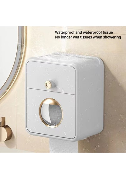 Su Geçirmez Tutucu Duvara Monte Doku Saklama Kutusu Banyo Aksesuarları Için Rulo Organizatör (Yurt Dışından) fiyatları