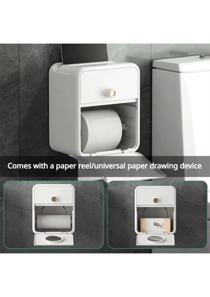 Su Geçirmez Tutucu Duvara Monte Doku Saklama Kutusu Banyo Aksesuarları Için Rulo Organizatör (Yurt Dışından) indirimleri