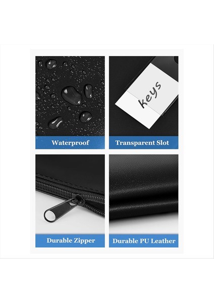 5 Paket Banka Depozito Para Poşetleri Fermuarlı Pu Torbalar Paralar Kozmetik Fatura Faturalar Için Etiketli Nakit Cüzdan Keseleri B (Yurt Dışından) fiyatları