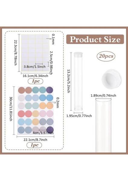 20 Paket Şeffaf Plastik Tüp Boş Depolama Tüpleri Kapak 5 Inç Uzunluğunda Yuvarlak Tüpler Şeffaf Tüp Konteyner Test Tüpü (Yurt Dışından) fiyatları