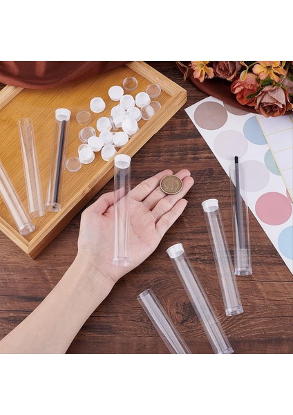 20 Paket Şeffaf Plastik Tüp Boş Depolama Tüpleri Kapak 5 Inç Uzunluğunda Yuvarlak Tüpler Şeffaf Tüp Konteyner Test Tüpü (Yurt Dışından) modelleri