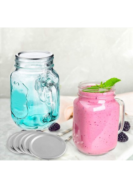 150 Pc Genişliğinde Ağız 86 mm Kavanoz Konserve Kapakları Yeniden Kullanılabilir Sızıntı Geçirmez Bölünmüş Tip Gümüş Kapaklar Silikon Contalar Halka Halkalar (Yurt Dışından) fırsatları