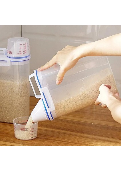 Pirinç ve Tahıl Gıda Depolama Kavanozları Depolama Kavanozları Ölçüm Bardakları Mutfak Nemi Korumalı ve Böcek Dövüş Mühürlü Kavanozlar (Yurt Dışından) indirimleri