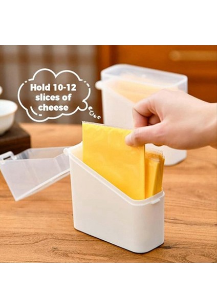 Buzdolabı Için Dilimlenmiş Peynir Kabı 4 Adet Flip Kapaklı Peynir Kaleci Peynir Koruyucu Tutucu ile Peynir Saklama Kutusu (Yurt Dışından) indirimleri