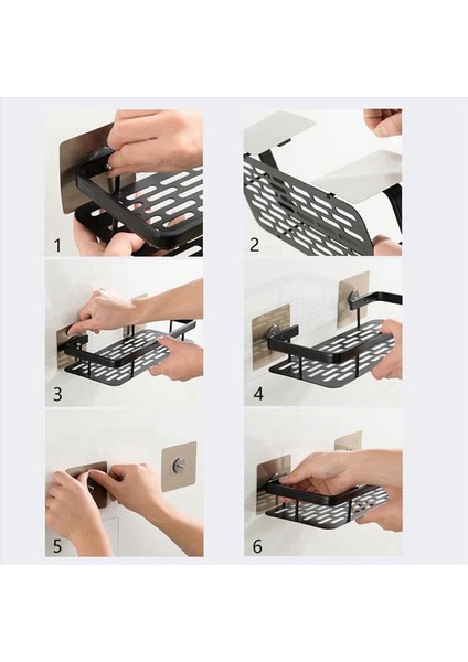 2pcs Banyo Rafları Derecesiz Duvar Montajı Köşe Raf Duş Depolama Rafı Tutucu Tuvalet Makyaj Şampuan Için Organizatör (Yurt Dışından) modelleri