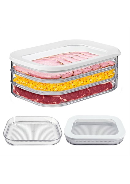 Sınır Pastırma Öğle Yemeği Eti Meyve Sebze Soğuk Kesimler ve Meyveler Saklama Kapları Için Kapaklı Gıda Saklama Kutuları (Yurt Dışından) modelleri