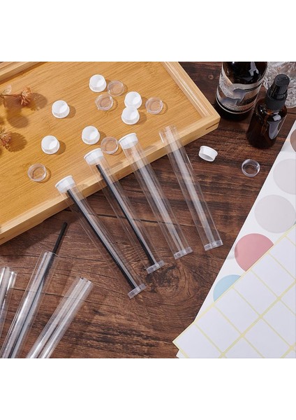 20 Paket Şeffaf Plastik Tüp Boş Depolama Tüpleri Kapak 5 Inç Uzunluğunda Yuvarlak Tüpler Şeffaf Tüp Konteyner Test Tüpü (Yurt Dışından) indirimleri