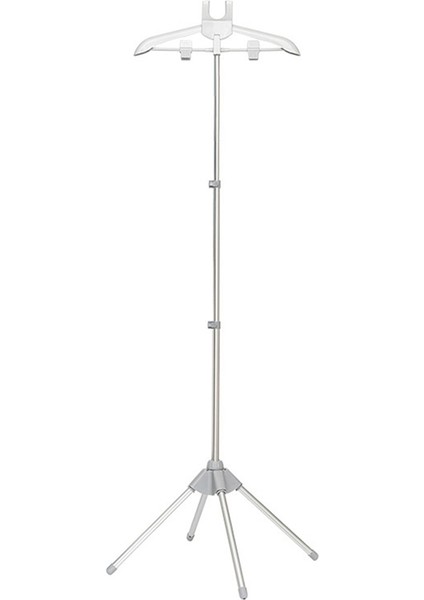Ev Zemin Asılı Ütü Rafı Ekran Raf Giysisi Askı Kıyafetleri Katlanabilir Tripod Buharlı Askı Gri (Yurt Dışından)